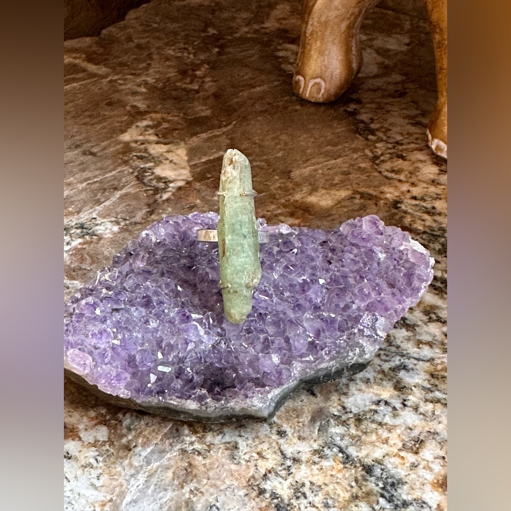 Hand Crafted Green and Purple Ring